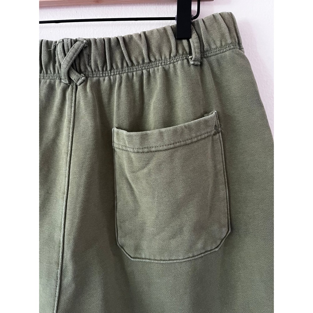 Alex Mill Ambrose Cotton Fleece Shorts in Army Green High Rise size large - Picture 13 of 16